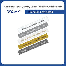 Load image into Gallery viewer, Brother P-touch TZe-PR234 Gold Print on Premium Glitter White Laminated Tape 12mm (0.47) wide x 8m (26.2) long, TZEPR234
