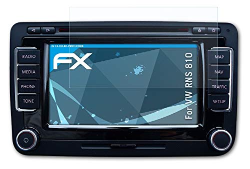atFoliX Screen Protection Film Compatible with VW RNS 810 Screen Protector, Ultra-Clear FX Protective Film (3X)