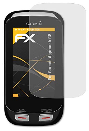 atFoliX Screen Protector Compatible with Garmin Approach G8 Screen Protection Film, Anti-Reflective and Shock-Absorbing FX Protector Film (3X)