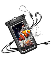 Load image into Gallery viewer, YOSH Waterproof Phone Case Universal Waterproof Phone Pouch IPX8 Dry Bag Compatible for iPhone 12 11 SE X 8 7 6 Galaxy S20 Pixel up to 6.8&quot;, for Beach Kayaking Bath Travel - Black
