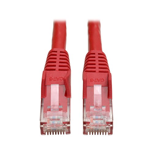 Tripp Lite Cat6 Gigabit Snagless Molded Patch Cable (RJ45 M/M) - Red, 15-ft.(N201-015-RD)