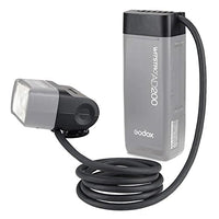 Godox EC200 Extension Flash Head 200W for Godox AD200/ AD200Pro Pocket Flash, 2M Extend Power Cable, Works with AD200/ AD200Pro Bare Bulbs Head and Speedlite Head