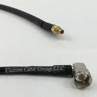 12 inch RG188 MMCX Male to F Male Angle Pigtail Jumper RF coaxial Cable 50ohm Quick USA Shipping