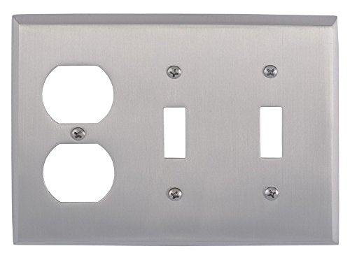 BRASS Accents M07-S4580-619 Quaker Switchplates, Satin Nickel