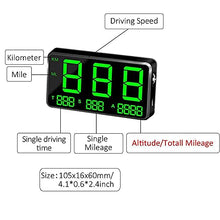 Load image into Gallery viewer, KingNeed Original Universal GPS Head Up Display Speedometer Odometer Car Digital Speed Display MPH Over Speeding Alarm Car Clock for All Vehicles C60/C60S/C80/C90 (C80-1)
