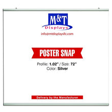 Load image into Gallery viewer, DisplaysMarket Poster Snap Set Silver Anodized Aluminum (for 72&quot; Poster Width)
