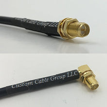Load image into Gallery viewer, 12 inch RG188 RP-SMA FEMALE to RP-SMA FEMALE ANGLE Pigtail Jumper RF coaxial cable 50ohm Quick USA Shipping
