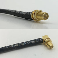 12 inch RG188 RP-SMA FEMALE to RP-SMA FEMALE ANGLE Pigtail Jumper RF coaxial cable 50ohm Quick USA Shipping