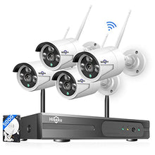 Load image into Gallery viewer, [500G Hard Drive] Hiseeu 3MP Wireless Security Camera System with One-Way Audio,4Pcs 2K Outdoor/Indoor WiFi Surveillance Cameras, HD Video,Night Vision, Weatherproof,Motion Detection,DC12V Power Cord
