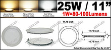 Load image into Gallery viewer, ZEEZ Lighting - 25W 11&quot; (OD 11.75&quot; / ID 10.75&quot;) Round Natural White Non-Dimmable LED Recessed Ceiling Panel Down Light Bulb Slim Lamp Fixture - 4 Packs
