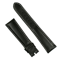Black Baby Calf White-Stitch Leather Watchband for Bell & Ross Original Vintage BR123 BR126