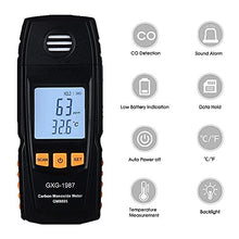 Load image into Gallery viewer, GXG-1987 Handheld Carbon Monoxide Meter with High Precision CO Gas Tester Monitor Detector Gauge 0-1000ppm GM8805 (Black)

