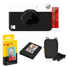 Load image into Gallery viewer, Kodak Printomatic Instant Camera Bundle (Black) Zink Paper (20 Sheets) - Case - Photo Album - Hanging Frames.
