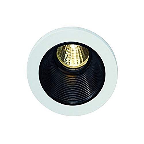 SLV Lighting 1701100U Nuvola Recessed Lighting Trim, Matte White, Black Finish