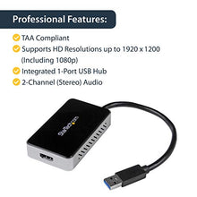 Load image into Gallery viewer, StarTech.com USB 3.0 to HDMI &amp; DVI Adapter with 1x USB Port - External Video &amp; Graphics Card Adapter - Dual Monitor Hub - Supports Windows (USB32HDEH)
