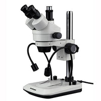 7X-45X Stereo Microscope with Built in Dual LED Gooseneck