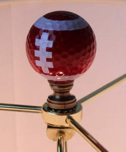 Load image into Gallery viewer, Football Lamp Finial, Brown with White Laces 2.25&quot;h
