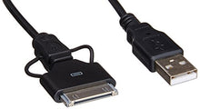 Load image into Gallery viewer, Manhattan 30-Pin Micro USB iLynk 2-in-1 Cable, Black (393720)
