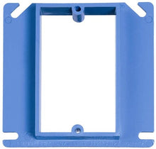 Load image into Gallery viewer, Carlon A413 Outlet Box Cover, Square, Raised, 1 Gang, 4-Inch, Blue
