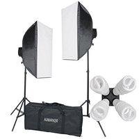 StudioFX 1600 WATT H9004S Digital Photography Continuous Softbox Lighting Studio Video Portrait Kit H9004S