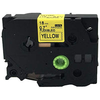 NEOUZA Compatible for Brother P-Touch Laminated Tze Tz Label Tape Cartridge 18mm (TZ-Fx641 TZe-Fx641 Flexible Black on Yellow)