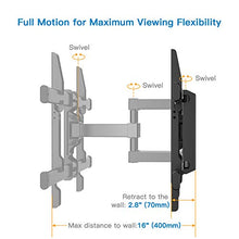 Load image into Gallery viewer, PERLESMITH TV Wall Mount Bracket Full Motion Dual Articulating Arm for Most 37-70 Inch LED, LCD, OLED, Flat Screen, Plasma TVs up to 132lbs VESA 600400 with Tilt, Swivel and Rotation - PSLFK1
