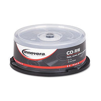 Innovera 78825 CD-RW Discs 700MB/80min 12x Spindle Silver 25/Pack
