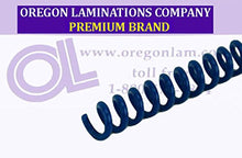 Load image into Gallery viewer, Spiral Binding Coils 8mm (5/16 x 15-inch Legal) 4:1 [pk of 100] Dark Blue (PMS 288 C)
