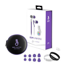 Load image into Gallery viewer, MEE audio EDM Universe D1P In-Ear Headphones with Headset Functionality (Respect/Purple)
