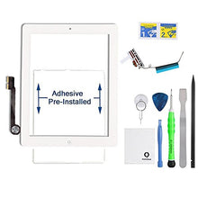 Load image into Gallery viewer, Fixcracked Touch Screen Replacement Parts Digitizer Glass Assembly for Ipad 4 + WIFI Antenna Cable and Professional Tool Kit (white)
