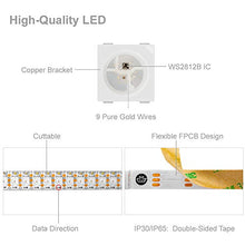 Load image into Gallery viewer, BTF-LIGHTING WS2812B RGB 5050SMD Individual Addressable 3.3FT 144(2X72) Pixels/m Flexible White PCB Full Color LED Pixel Strip Dream Color IP65 Waterproof Making LED Screen, LED Wall, etc Only DC5V
