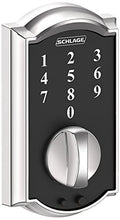 Load image into Gallery viewer, Schlage Touch Camelot Deadbolt (Bright Chrome) BE375 CAM 625
