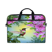 Load image into Gallery viewer, WXLIFE Bird Hummingbird Floral Flower 13 13.3 14 Inch Laptop Shoulder Messenger Bag Case Sleeve Briefcase with Handle Strap for Men Women Boys Girls
