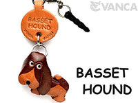 Basset Hound Leather Dog Earphone Jack Accessory/Dust Plug/Ear Cap/Ear Jack Vanca Made In Japan #4770