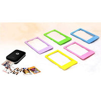 Ngaantyun 3 inch Plastic Colorful & Creative Desktop Stand Photo Frame for HP Sprocket Photo Paper/Pack of 5pcs (Assorted Colors)