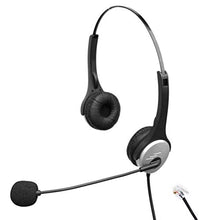 Load image into Gallery viewer, 4Call K502CMA Binaural Call Center Telephone Headset RJ09 Headphone with Noise Canceling mic for Plantronics M12 MX10 Amplifiers and Cisco 7940 7970G unified IP Phones

