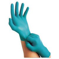 Ansell 92-600-6.5-7 Touch N Tuff Disposable Gloves, Powder Free, Nitrile, 4 mil, Size 6.5 - 7, Green
