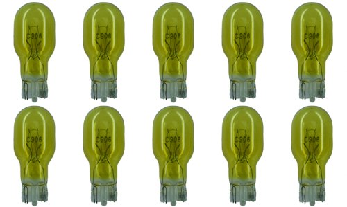 CEC Industries #906Y (Yellow) Bulbs, 13.5 V, 9.315 W, W2.1x9.5d Base, T-5 shape (Box of 10)