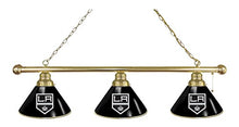 Load image into Gallery viewer, Holland Bar Stool Los Angeles Kings 3 Shade Billiard Light with Brass Fixture
