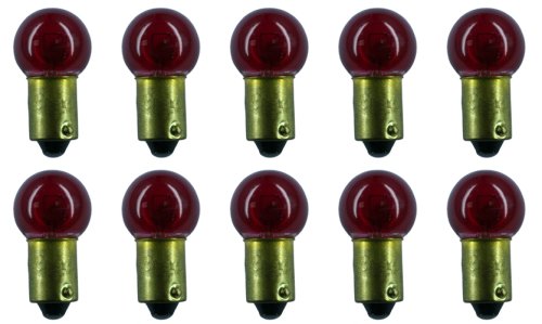 CEC Industries #1895R (Red) Bulbs, 14 V, 3.78 W, BA9s Base, G-4.5 shape (Box of 10)