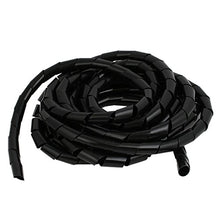 Load image into Gallery viewer, Aexit 19mm Dia Electrical equipment Flexible Spiral Tube Cable Wrap Computer Manage Cord Black 6M Long
