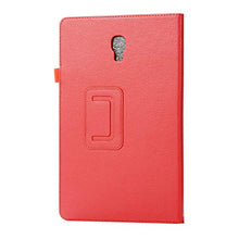 Load image into Gallery viewer, Uliking Folio Case for Samsung Galaxy Tab A 10.5 Inch 2018 (SM-T590/T595), Slim Lightweight PU Leather Stand Full Body Protective Cover Folding Shell with Auto Wake/Sleep Stylus Pencil Holder, Red
