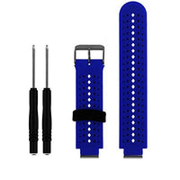 ZSZCXD Soft Silicone Replacement Watch Band for Garmin Forerunner 235/220 / 230/620 / 630/735 Smart Watch (01 Blue & Black)