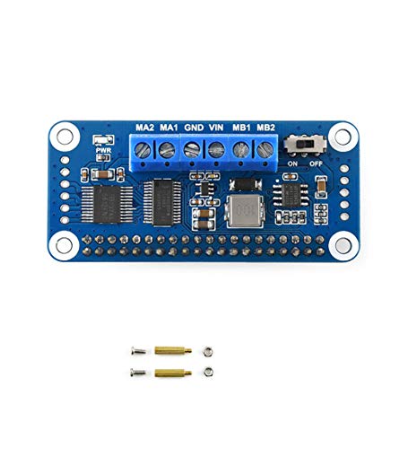 Motor Driver HAT for Raspberry Pi Onboard PCA9685 TB6612FNG Drive Two DC Motors I2C Interface 5V 3A Can be Stackable up to 32 This Modules