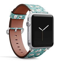 Load image into Gallery viewer, S-Type iWatch Leather Strap Printing Wristbands for Apple Watch 4/3/2/1 Sport Series (42mm) - Cute Doodle Easter Pattern with Bunnies?
