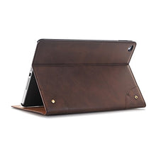 Load image into Gallery viewer, TechCode 8.0&#39;&#39; Tab A T350 Case, Premium PU Leather Luxury Book Style Slim Fit Folio Smart Stand Protective Case Cover for Samsung Galaxy Tab A 8.0 2015 Tablet SM-T350 P350 -Dark Brown
