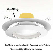 Load image into Gallery viewer, 10 Pk White Goof/Trim Ring for 5/6 inch Recessed Can Lighting Down Light, Outer Diameter 8 inches, Inner Diameter 5.8 Inches
