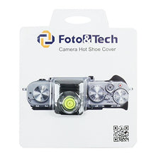 Load image into Gallery viewer, Foto&amp;Tech 2 In 1 Hot Shoe Cover with Bubble Spirit Level Compatible with Sony Alpha A33 A55 A65 A77 A900 A700 A580 A560 A550 A500 A450 A390 A380 A350 A330 A300 A230 &amp; Minolta Maxxum Series SLR Cameras
