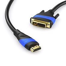 Load image into Gallery viewer, KabelDirekt High Speed HDMI to DVI Cable - Digital Video Cable High Resolution (6 feet) Bi-Directional DVI 24+1 to HDMI Adapter for Full HD 3D 1080p - Top Series
