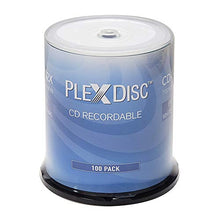 Load image into Gallery viewer, PlexDisc CD-R 700MB 52X White Thermal Hub Printable - 100 Disc Spindle (FFP) - 631-415-BX
